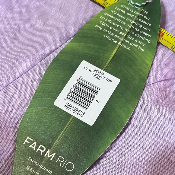 Farm Rio Linen Corset Top - Picture 3 of 16